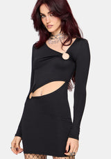 Lenora Cutout Barbell Hardware Mini Dress