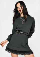 Erisda Lace Hem Sweater Dress