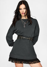 Erisda Lace Hem Sweater Dress