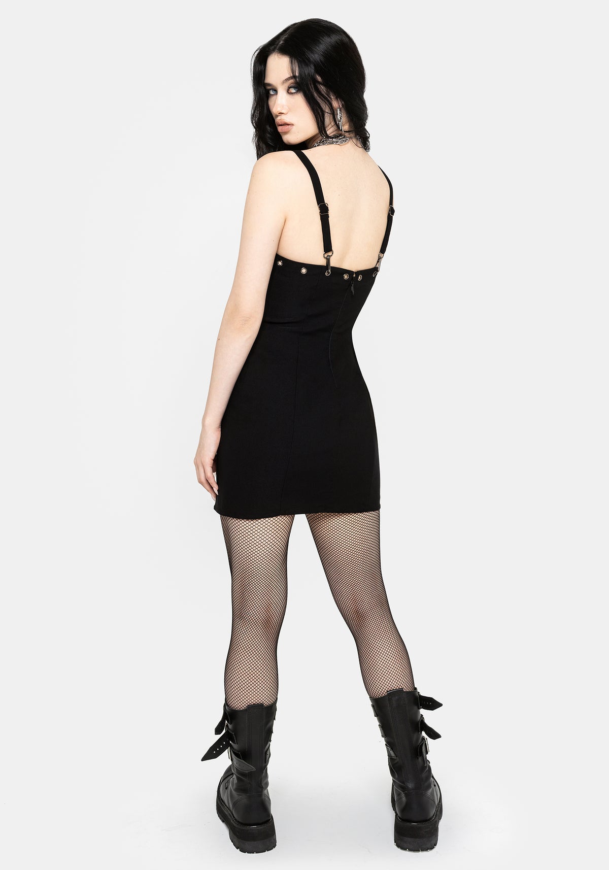Harper Eyelet Cross-Over Mini Dress UK 6