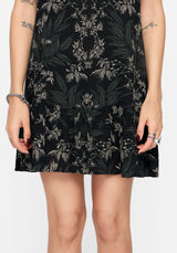 Azolla Fern Crinkle Print Mini Dress