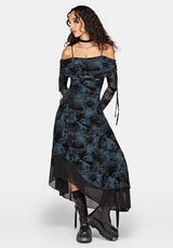 Disturbia x The Witcher Flocked Mesh Midaxi Dress