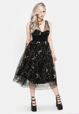 Elona Celestial Embroidered Corset Midaxi Dress UK6