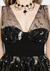 Elona Celestial Embroidered Corset Midaxi Dress UK6