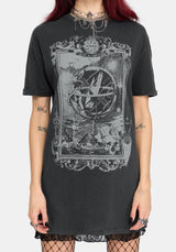 Ottilie Widow Lace Layer Graphic Tee Dress UK 6