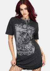 Ottilie Widow Lace Layer Graphic Tee Dress UK 6