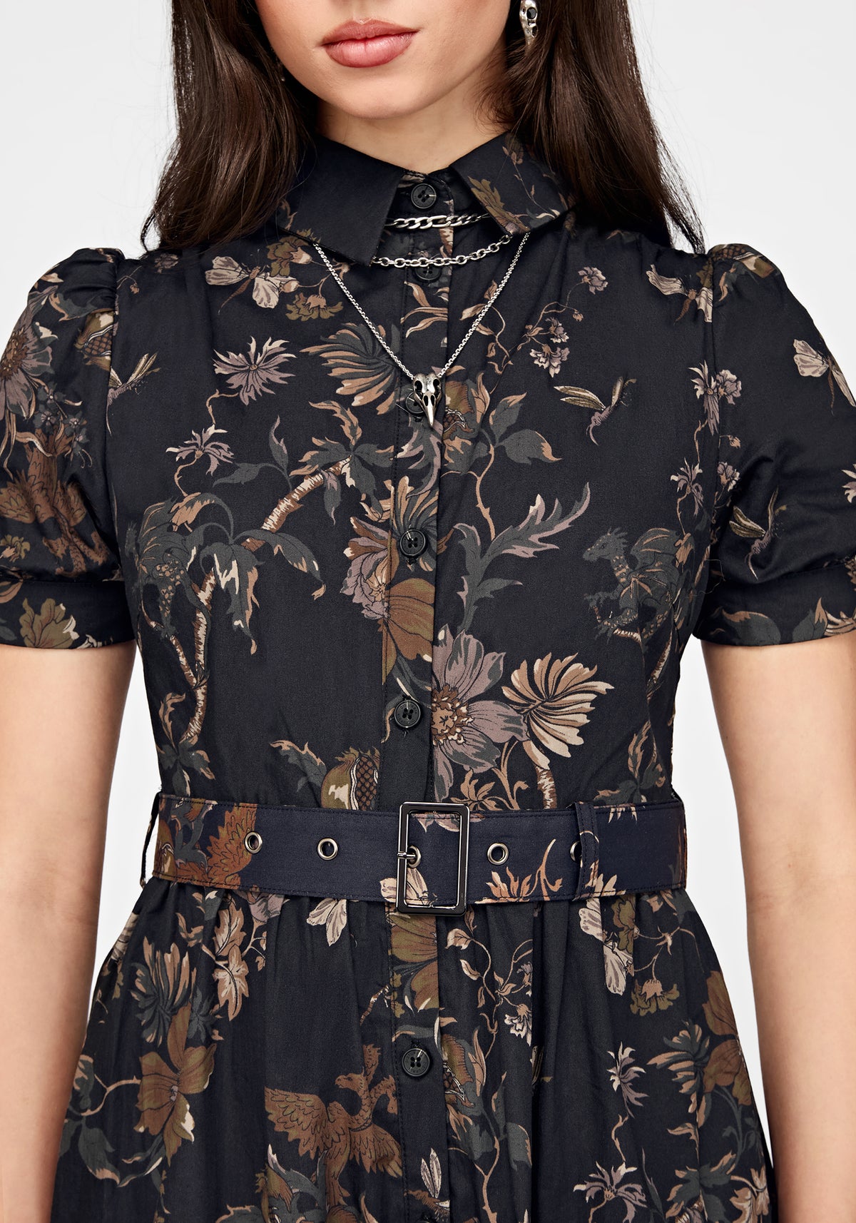 Poison Eden Midaxi Shirt Dress - Midnight