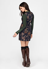Poison Eden Button Up Mini Dress - Midnight