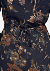 Poison Eden Button Up Mini Dress - Midnight