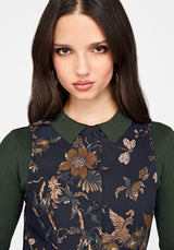 Poison Eden Button Up Mini Dress - Midnight