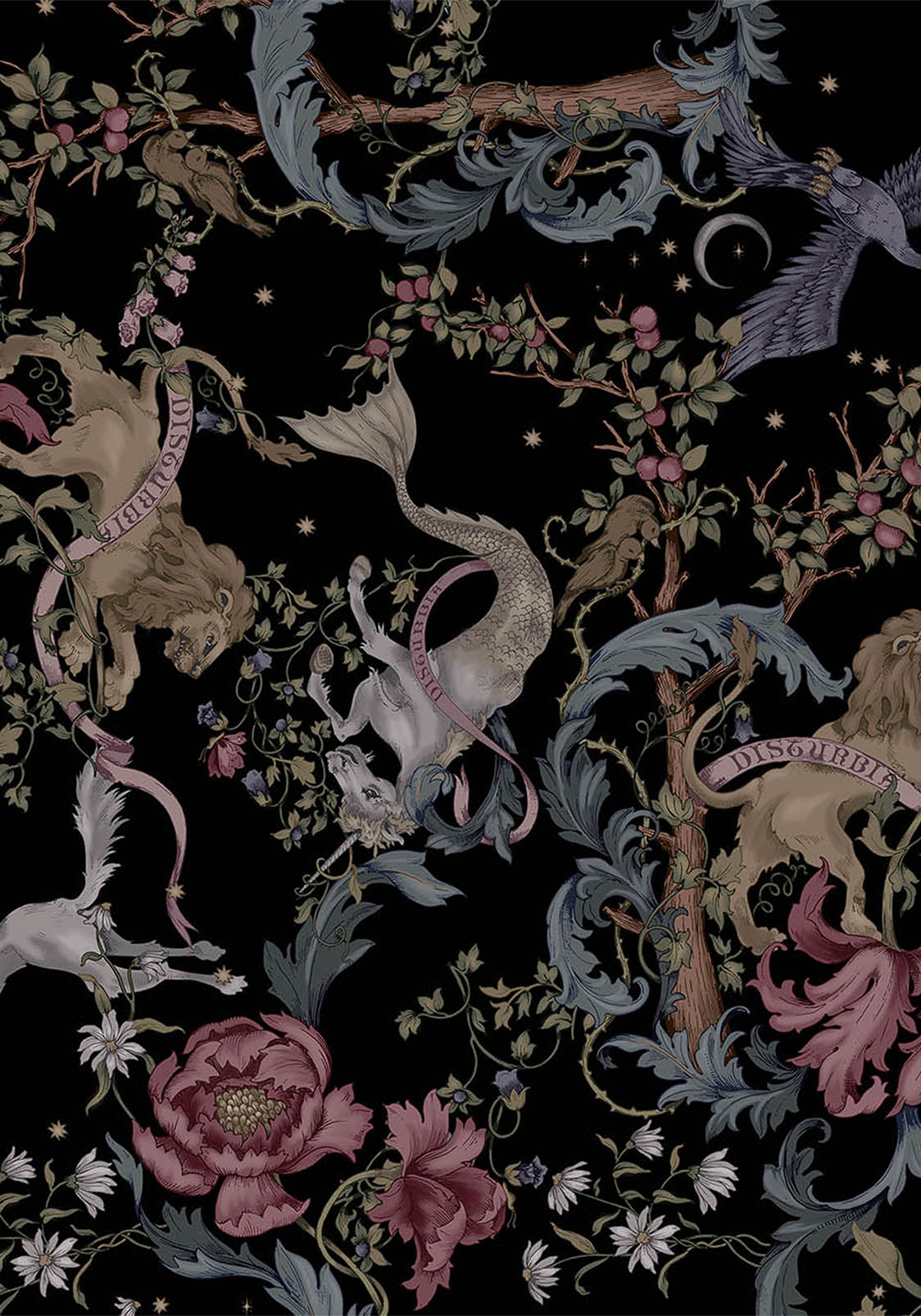 Merunicorn Enchanted Forest Print Ruched Corset Top