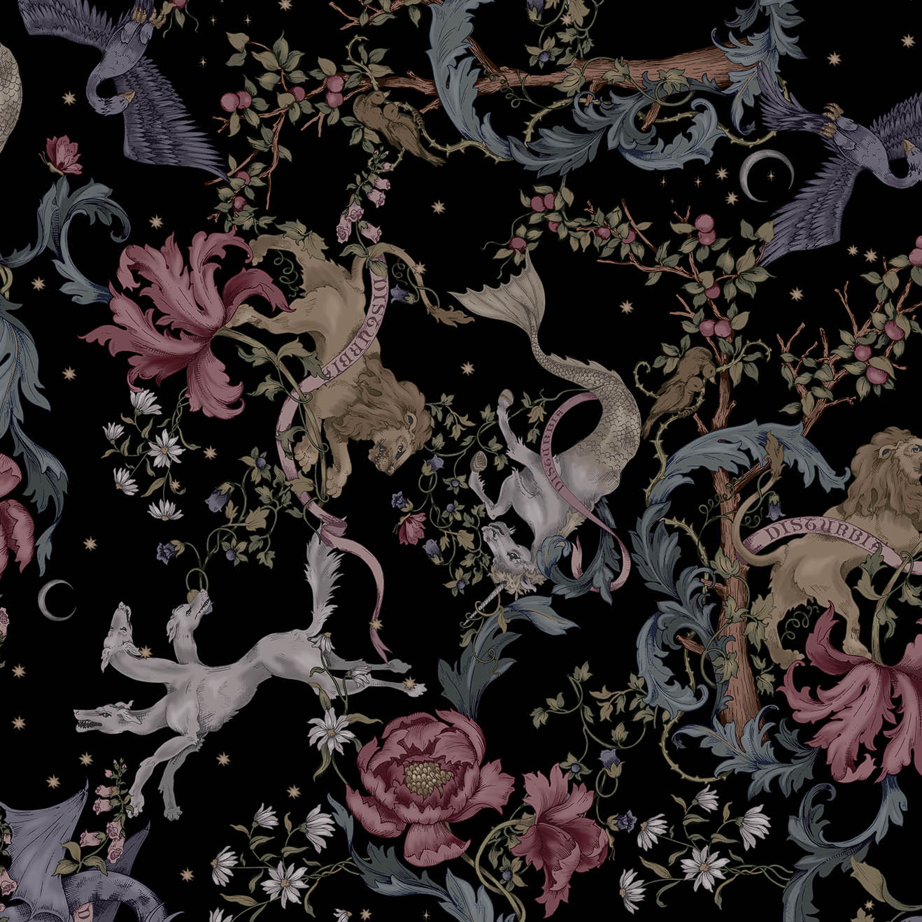 Merunicorn Enchanted Forest Print Button Up Mini Dress
