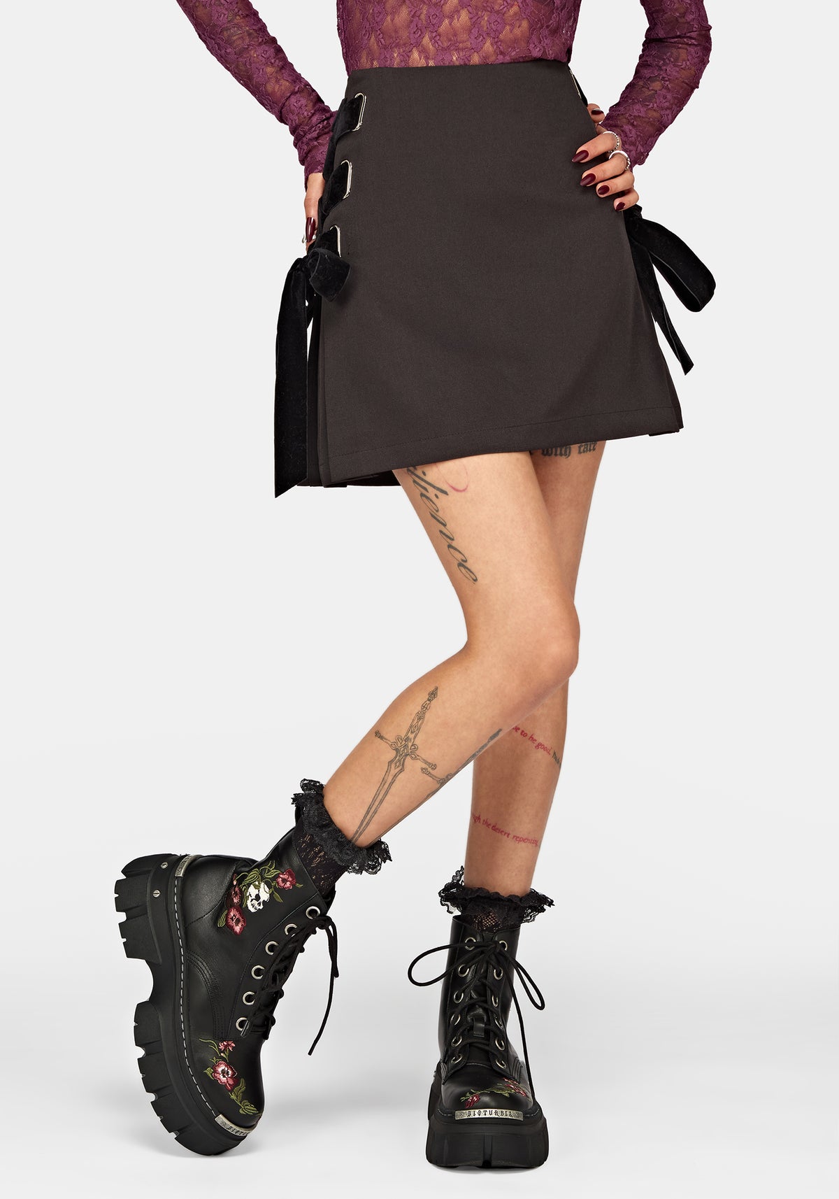 Drunella Embroidered Leather Boots UK 6