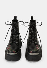Drunella Embroidered Leather Boots UK 6