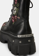 Drunella Embroidered Leather Boots UK 6