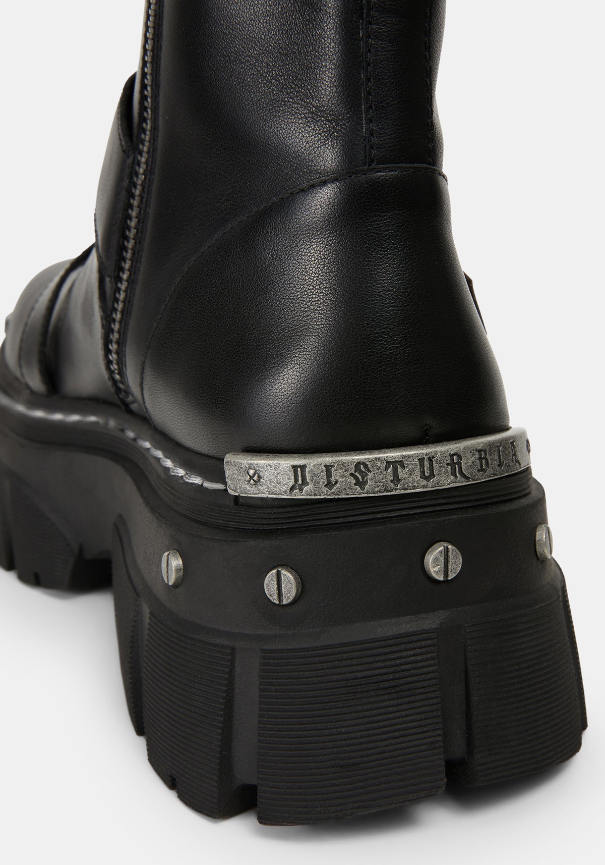 Grunora Buckled Leather Biker Boots UK 6