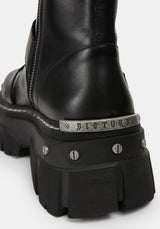 Grunora Buckled Leather Biker Boots UK 6
