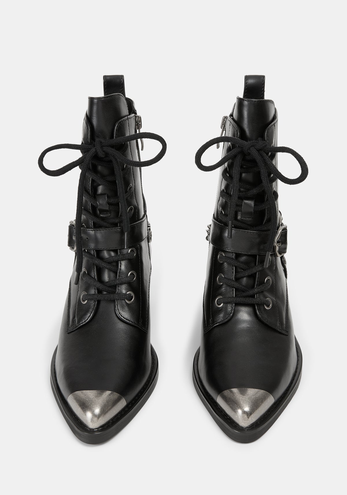 Wespair Leather Toe Cap Chain Boots UK 6