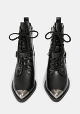 Wespair Leather Toe Cap Chain Boots UK 6