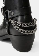 Wespair Leather Toe Cap Chain Boots UK 6
