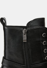 Wespair Leather Toe Cap Chain Boots UK 6