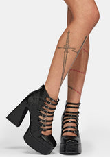 Scythera Multi Buckle Platform Heels UK 6