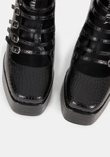 Scythera Multi Buckle Platform Heels UK 6