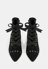 Morvella Pointed Studded Boots UK 6