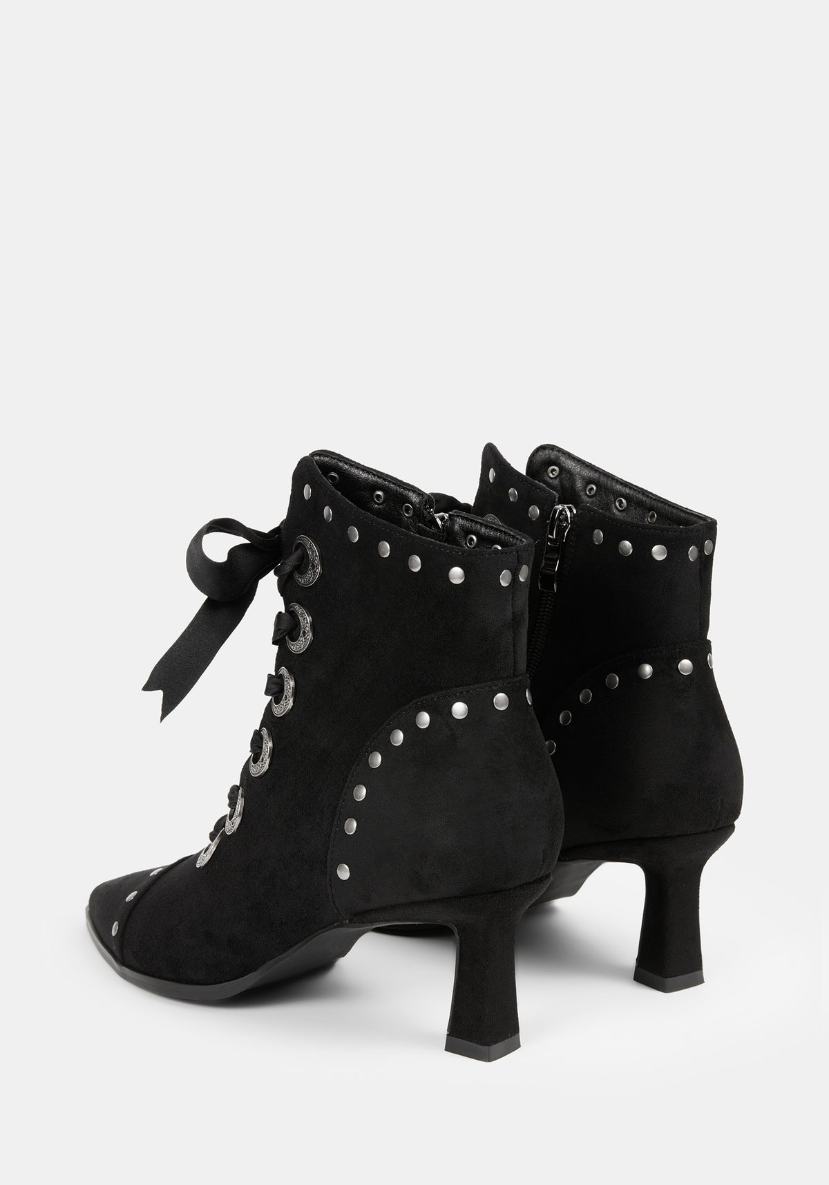 Morvella Pointed Studded Boots UK 6