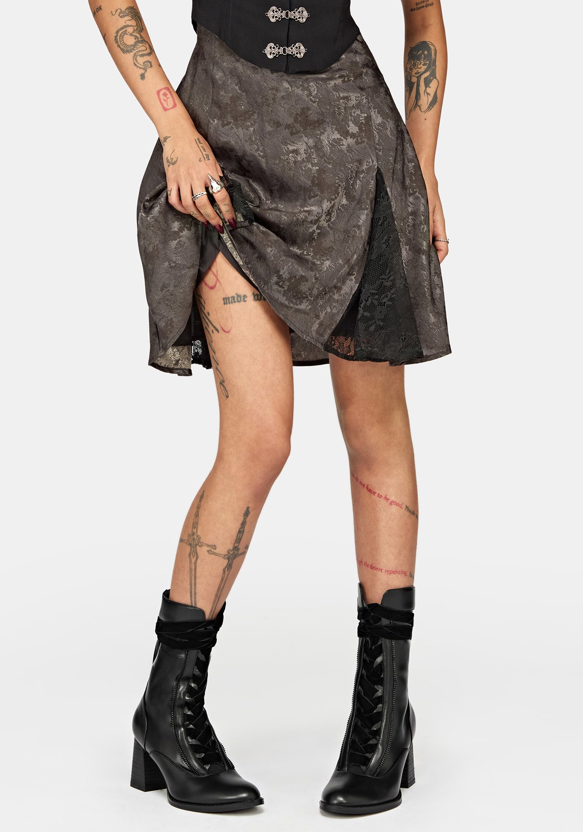 Lileena Heeled Lace Up Boots UK 6