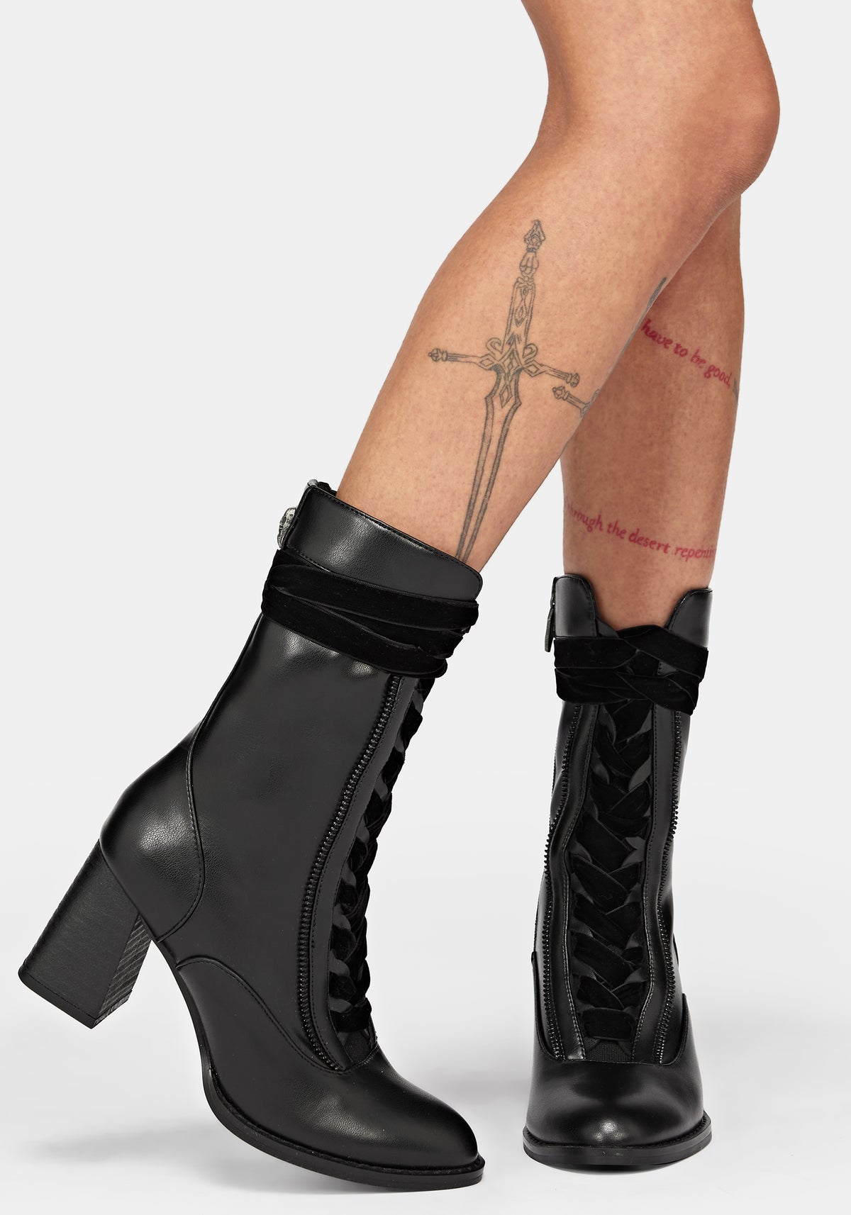 Lileena Heeled Lace Up Boots UK 6