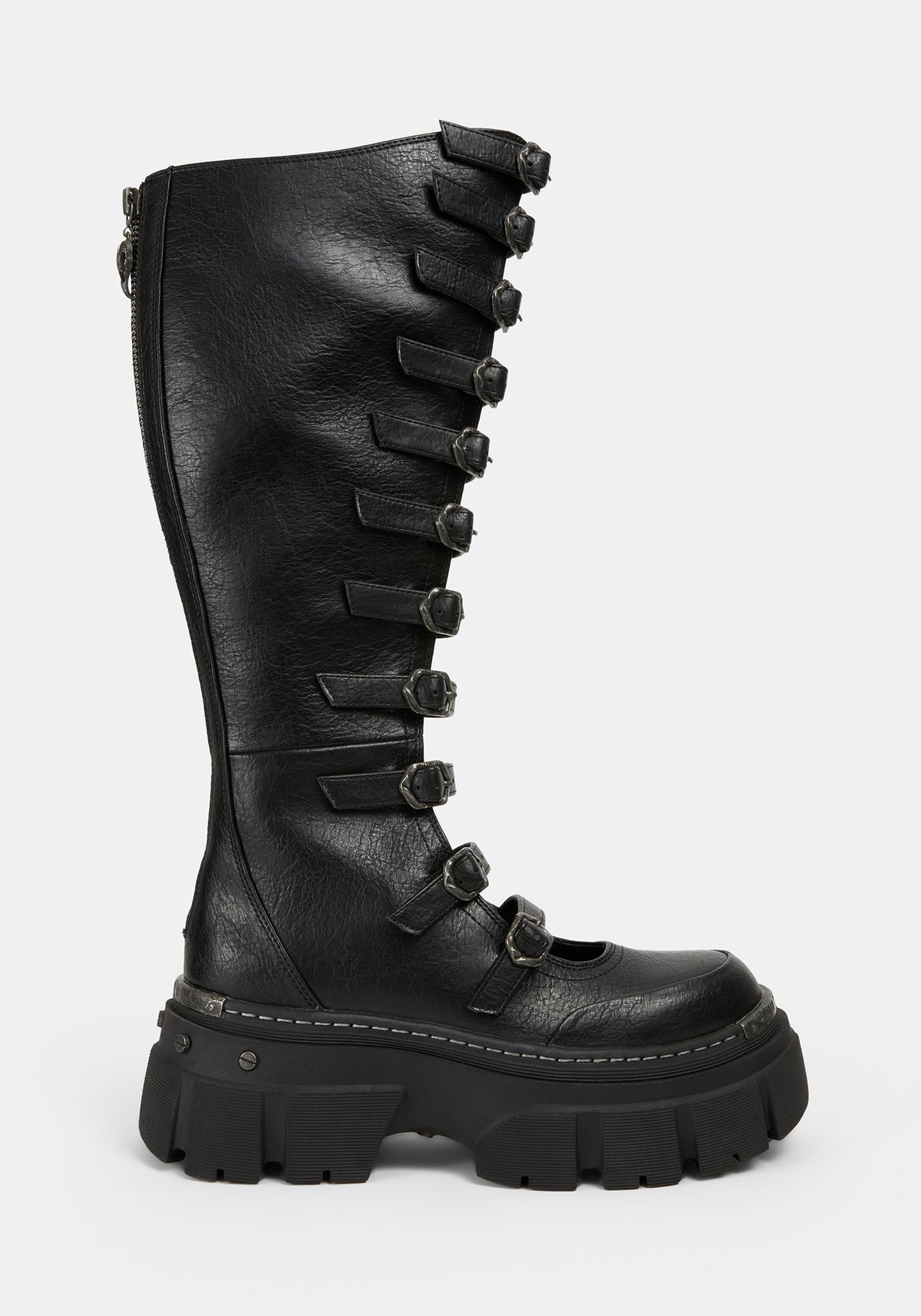 Velmora Tall Multi Buckle Platform Boots