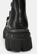 Velmora Tall Multi Buckle Platform Boots