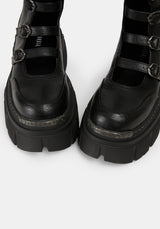 Velmora Tall Multi Buckle Platform Boots