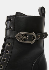 Spinelle Leather Cathedral Buckle Boot UK6