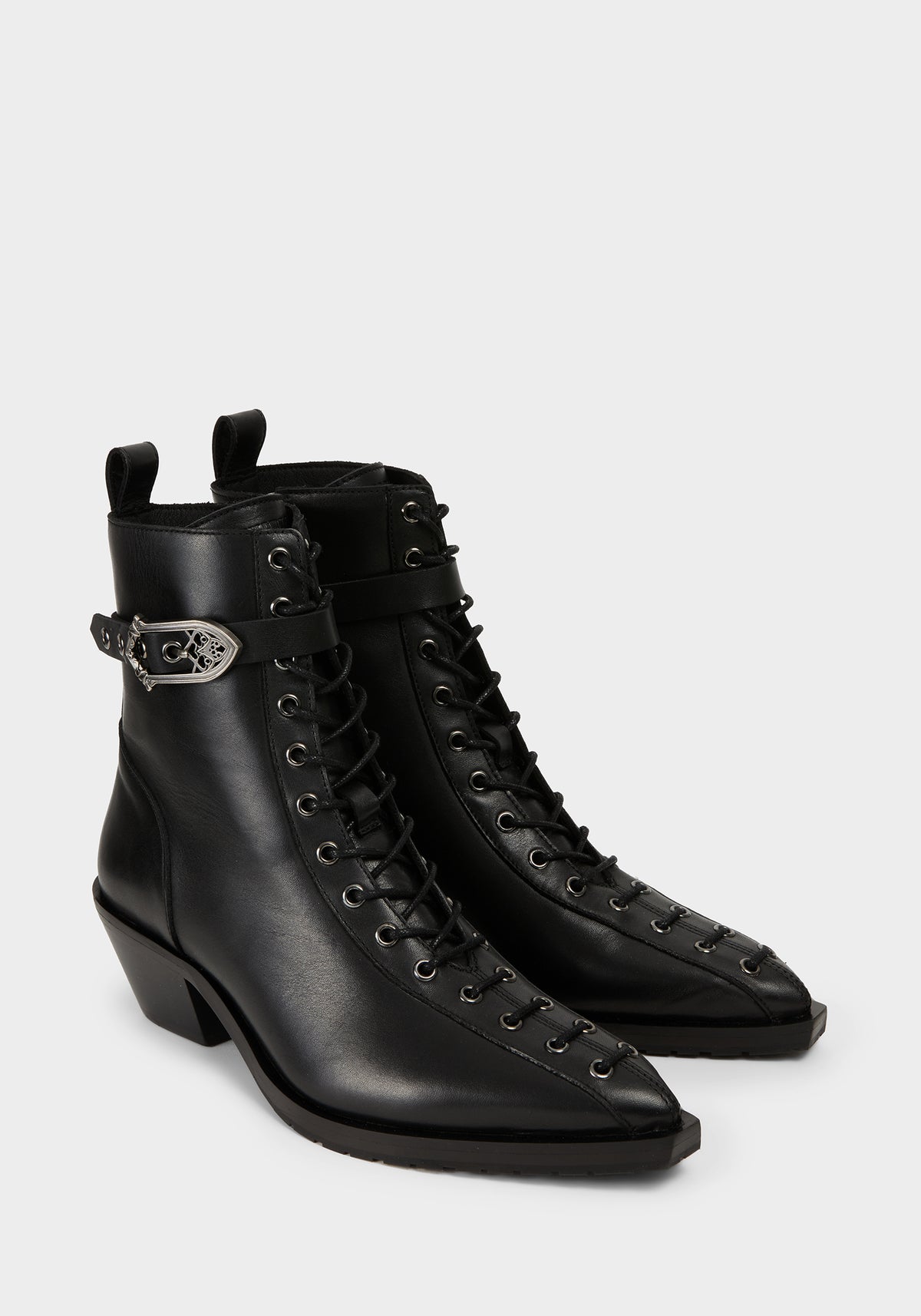 Spinelle Leather Cathedral Buckle Boot UK6