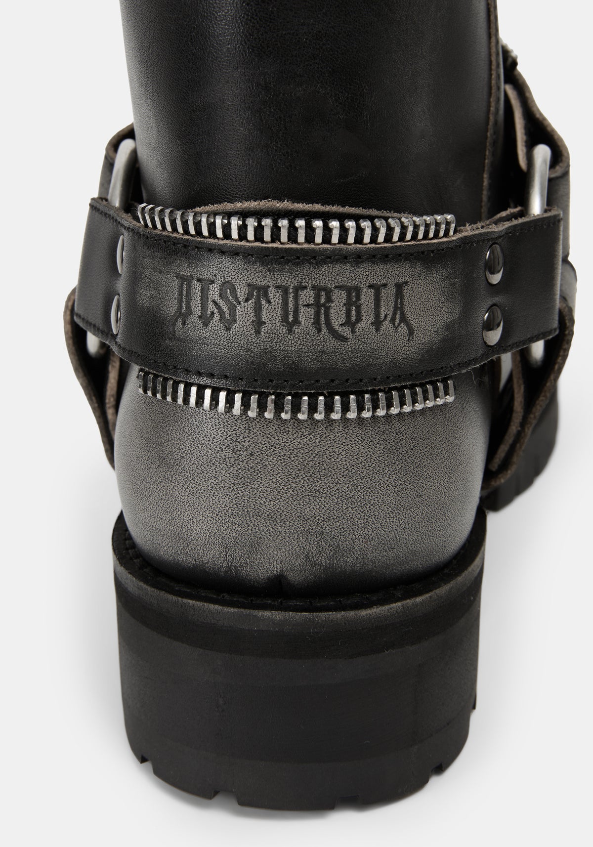 Devlin Leather Studded Biker Boot UK6