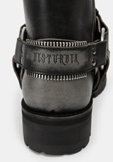 Devlin Leather Studded Biker Boot UK6