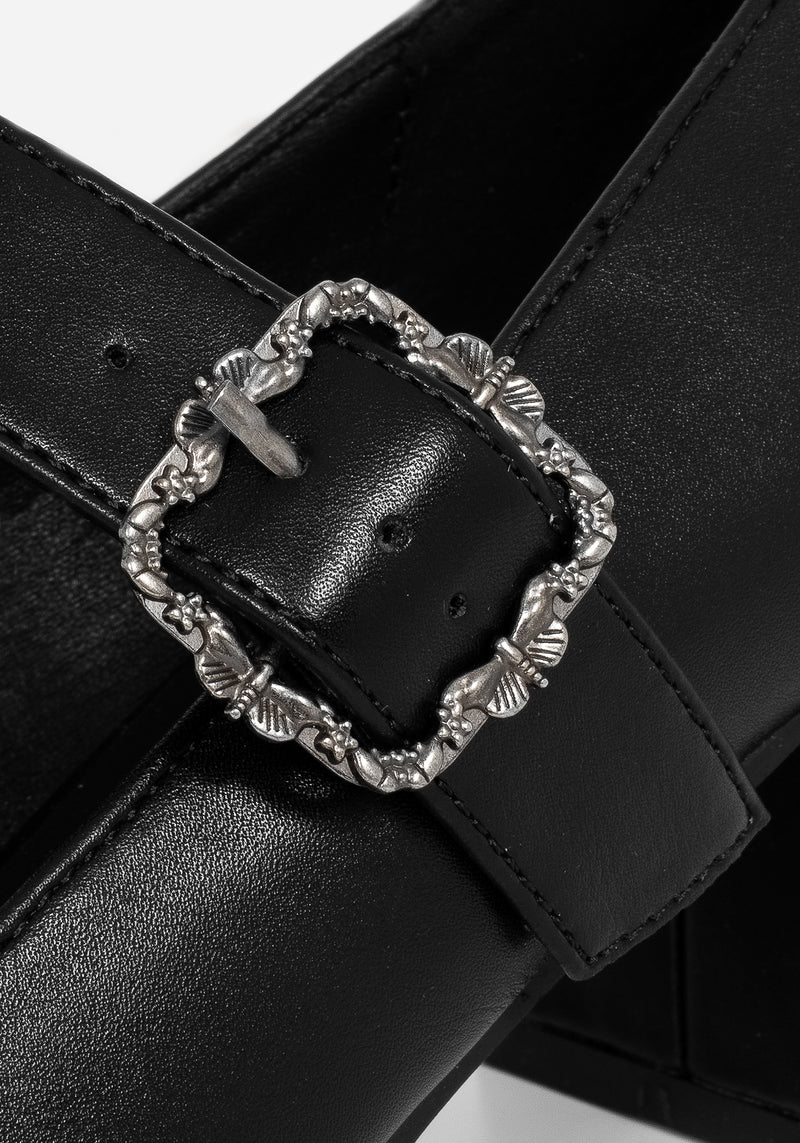 Hina Floral Buckle Mary Jane Shoes