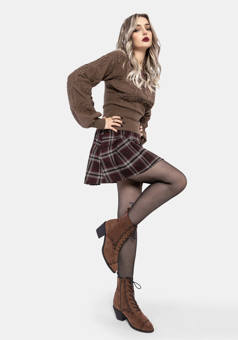 Lilith Suedette Embroidered Boots