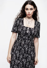 Naomi Floral Square Neck Midaxi Dress