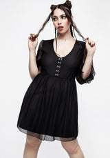 Sisterhood Ruched Hook & Eye Mini Skater Dress