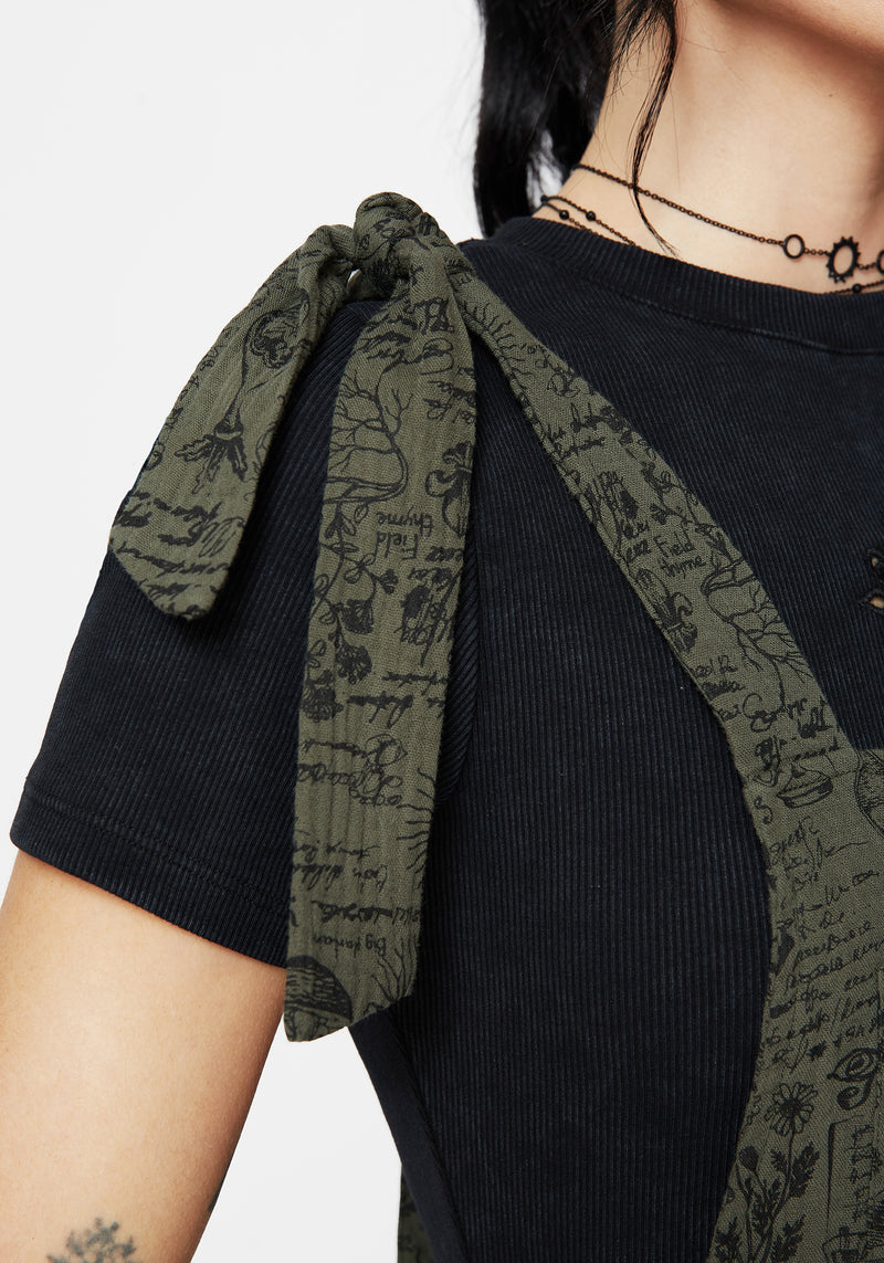 Taddea Cotton Relaxed Tie Detail Jumpsuit