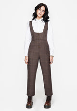 Lamya Check Tailored Straight Leg Suspender Trouser