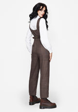 Lamya Check Tailored Straight Leg Suspender Trouser