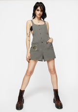 Koax Cotton Embroidered Cami Playsuit