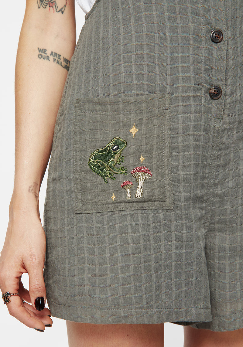 Koax Cotton Embroidered Cami Playsuit