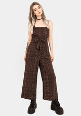 Fianna Wide Leg Jumpsuit - Brown
