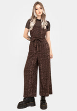 Fianna Wide Leg Jumpsuit - Brown
