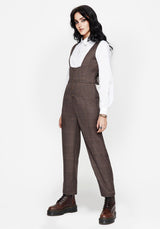 Lamya Check Tailored Straight Leg Suspender Trouser